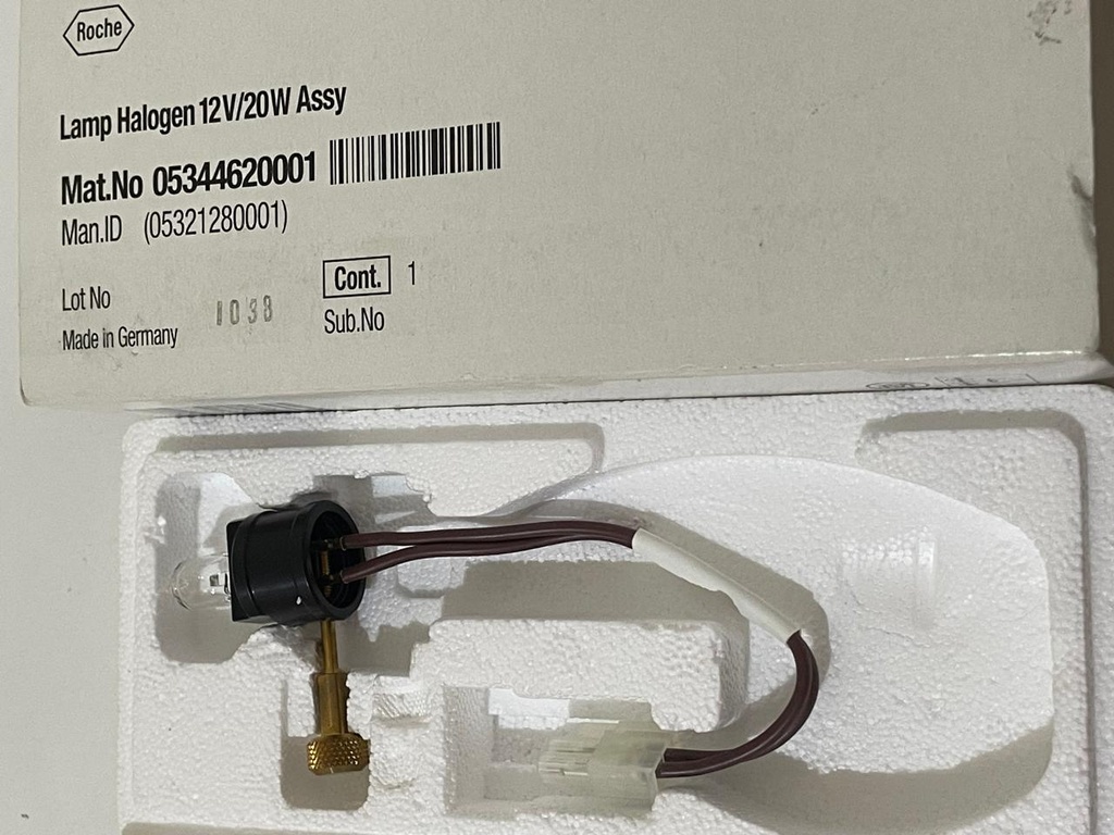 Lamp Halogen 12V\200W Assay Mat.No. 05321280001 Cobas Roche