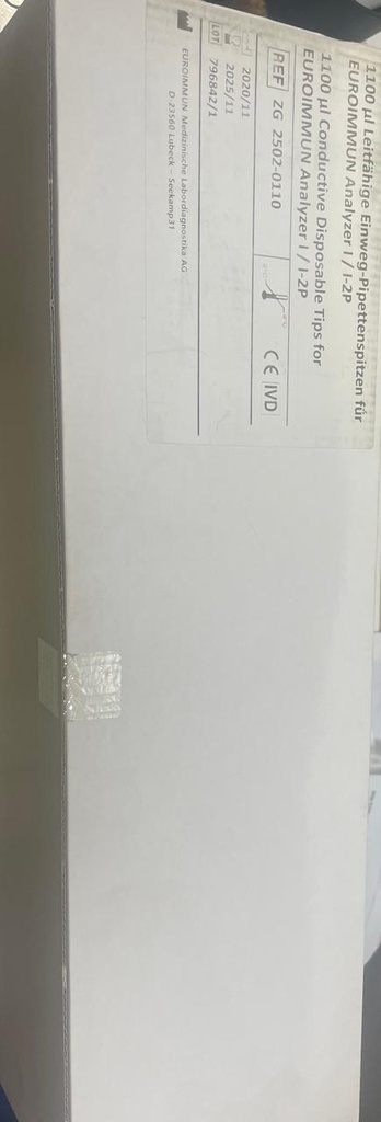 Box 1100ml Disposable Reagent Tips ETI Max 3000Bio Rad, Human Quattro DiaSorin