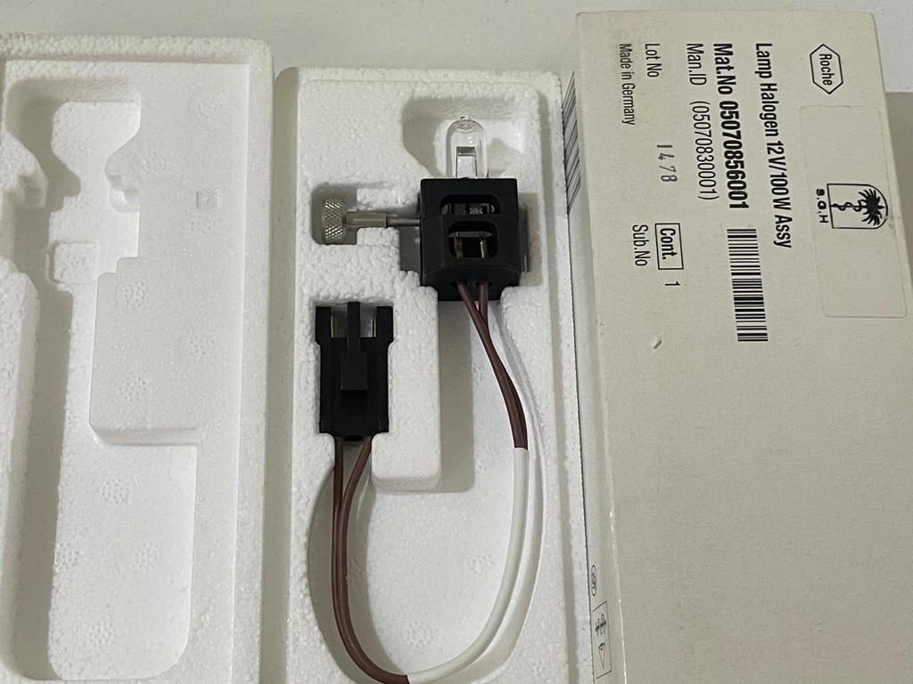 Lamp Halogen 12V\100W Assay Mat.No. 05070856001,Man.ID 05070830001 Cobas Roche