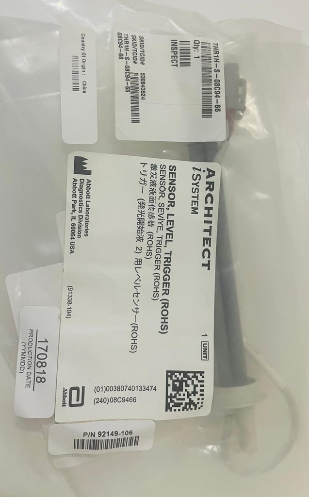 ARCHITECT SENSOR ,LEVEL,TRIGGER (ROHS)- 170818 P\N92149-106