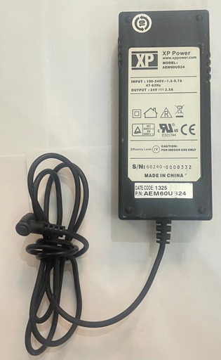 [OSM0000021] XP Power Adopter Model:AEM60US24, Input:100-240V, 47-63HZ,  Output:24V,2.5A
